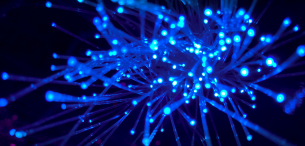 Lights in the pattern of a fiber cable