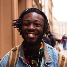 Man with a generous smile